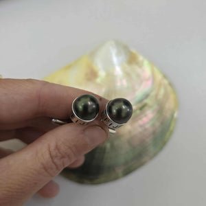 READY TO SHIP Civa Fiji Pearl Cufflinks with Grade Certificate - 925 Sterling Silver FJD$