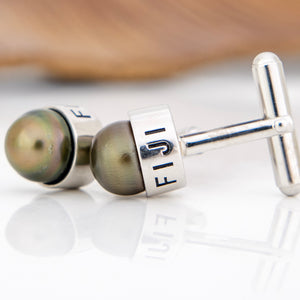 READY TO SHIP Civa Fiji Pearl Cufflinks - 925 Sterling Silver FJD$