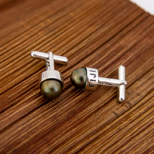 Load image into Gallery viewer, READY TO SHIP Civa Fiji Pearl Cufflinks - 925 Sterling Silver FJD$
