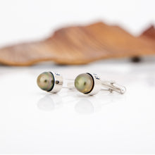 Load image into Gallery viewer, READY TO SHIP Civa Fiji Pearl Cufflinks - 925 Sterling Silver FJD$
