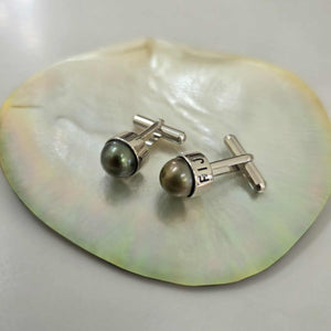 READY TO SHIP Civa Fiji Pearl Cufflinks - 925 Sterling Silver FJD$