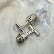 Load image into Gallery viewer, READY TO SHIP Civa Fiji Pearl Cufflinks - 925 Sterling Silver FJD$
