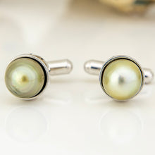 Load image into Gallery viewer, READY TO SHIP Civa Fiji Pearl Cufflinks - 925 Sterling Silver FJD$
