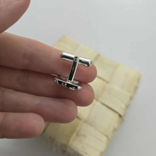 Load image into Gallery viewer, READY TO SHIP Woven Ibe Cufflinks - Rhodium Plated FJD$
