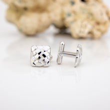 Load image into Gallery viewer, READY TO SHIP Woven Ibe Cufflinks - Rhodium Plated FJD$
