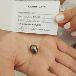 Fiji Loose Saltwater Pearl with Grade Certificate #3181 - FJD$
