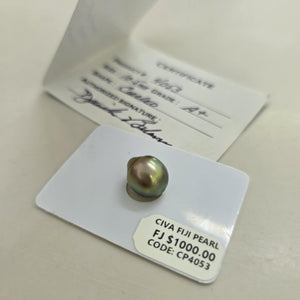 Fiji Loose Saltwater Pearl with Grade Certificate #4053 - FJD$