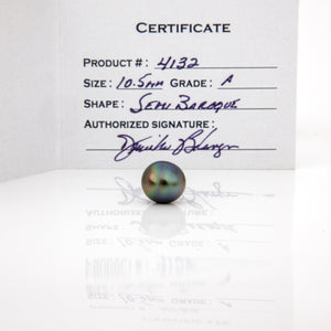 Fiji Loose Saltwater Pearl with Grade Certificate #4132 - FJD$