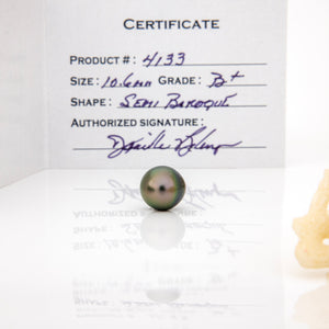 Fiji Loose Saltwater Pearl with Grade Certificate #4133 - FJD$