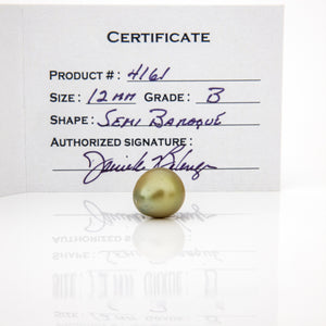 Fiji Loose Saltwater Pearl with Grade Certificate #4161 - FJD$
