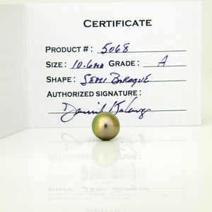 Fiji Loose Saltwater Pearl with Grade Certificate #5068 - FJD$