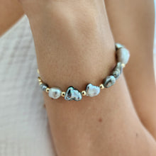 Load image into Gallery viewer, CONTACT US TO RECREATE THIS SOLD OUT STYLE Fiji Keshi Pearl Bracelet in 14k Gold Fill - FJD$
