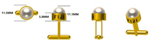 READY TO SHIP Civa Fiji Pearl Cufflinks - 925 Sterling Silver FJD$
