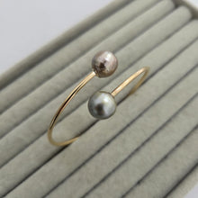 Load image into Gallery viewer, CUSTOM Pearl Bangle Setting - 14k Gold Fill
