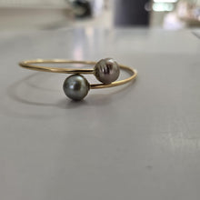 Load image into Gallery viewer, CUSTOM Pearl Bangle Setting - 14k Gold Fill
