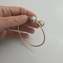 Load image into Gallery viewer, CUSTOM Pearl Bangle Setting - 14k Gold Fill
