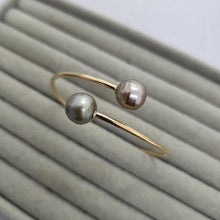 Load image into Gallery viewer, CUSTOM Pearl Bangle Setting - 14k Gold Fill
