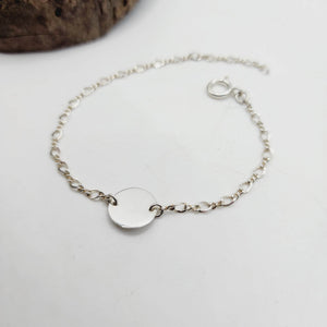CUSTOM ENGRAVED - Disc Bracelet - 925 Sterling Silver FJD$