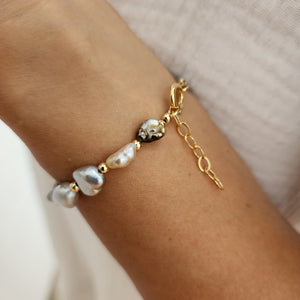 CONTACT US TO RECREATE THIS SOLD OUT STYLE Fiji Keshi Pearl Bracelet in 14k Gold Fill - FJD$