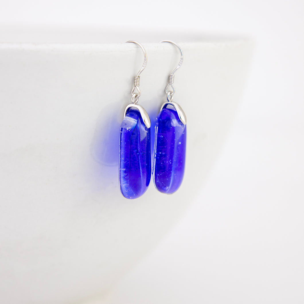READY TO SHIP Loloma Glass Drop Earrings in 925 Sterling Silver - FJD$