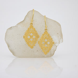 READY TO SHIP Diamond Masi Earrings in 18k Gold Vermeil - FJD$
