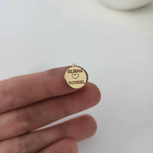 Load image into Gallery viewer, CUSTOM ENGRAVED Disc Charms -  14k Gold Fill FJD$
