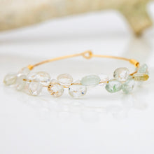 Load image into Gallery viewer, READY TO SHIP Aquamarine Hoop Earrings in 14k Gold Fill - FJD$
