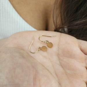 CUSTOM ENGRAVABLE Drop Earrings -  14k Gold Fill FJD$