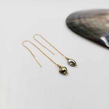 Load image into Gallery viewer, READY TO SHIP Civa Fiji Keshi Pearl Threader Earrings - 14k Gold Fill FJD$
