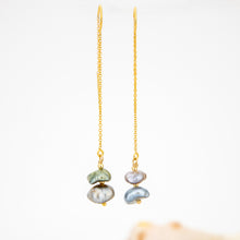 Load image into Gallery viewer, CONTACT US TO RECREATE THIS SOLD OUT STYLE Civa Fiji Keshi Pearl Threader Earrings - 14k Gold Fill FJD$
