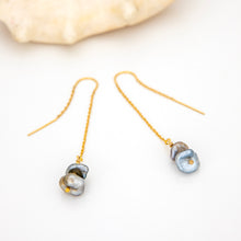Load image into Gallery viewer, READY TO SHIP Civa Fiji Keshi Pearl Threader Earrings - 14k Gold Fill FJD$
