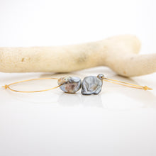 Load image into Gallery viewer, READY TO SHIP Fiji Keshi Pearl Hoop Earrings - 14k Gold Fill FJD$
