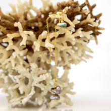 Load image into Gallery viewer, READY TO SHIP Asymmetrical Fiji Keshi Pearl Earrings - 14k Gold Fill FJD$
