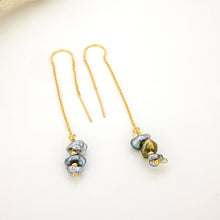 Load image into Gallery viewer, READY TO SHIP Civa Fiji Keshi Pearl Threader Earrings - 14k Gold Fill FJD$
