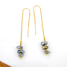 Load image into Gallery viewer, READY TO SHIP Civa Fiji Keshi Pearl Threader Earrings - 14k Gold Fill FJD$
