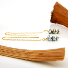 Load image into Gallery viewer, READY TO SHIP Civa Fiji Keshi Pearl Threader Earrings - 14k Gold Fill FJD$
