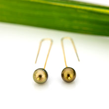 Load image into Gallery viewer, READY TO SHIP Civa Fiji Pearl Threader Earrings - 14k Gold Fill FJD$
