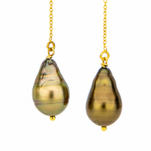 Load image into Gallery viewer, READY TO SHIP Civa Fiji Pearl Threader Earrings - 14k Gold Fill FJD$
