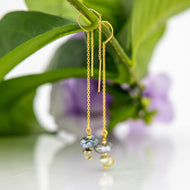 READY TO SHIP Civa Fiji Keshi Pearl Threader Earrings - 14k Gold Fill FJD$