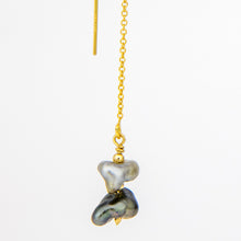 Load image into Gallery viewer, READY TO SHIP Civa Fiji Keshi Pearl Threader Earrings - 14k Gold Fill FJD$
