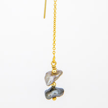 Load image into Gallery viewer, READY TO SHIP Civa Fiji Keshi Pearl Threader Earrings - 14k Gold Fill FJD$
