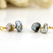 Load image into Gallery viewer, READY TO SHIP Civa Fiji Keshi Pearl Threader Earrings - 14k Gold Fill FJD$
