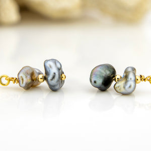 READY TO SHIP Civa Fiji Keshi Pearl Threader Earrings - 14k Gold Fill FJD$