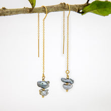 Load image into Gallery viewer, READY TO SHIP Civa Fiji Keshi Pearl Threader Earrings - 14k Gold Fill FJD$
