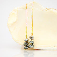 Load image into Gallery viewer, READY TO SHIP Civa Fiji Keshi Pearl Threader Earrings - 14k Gold Fill FJD$
