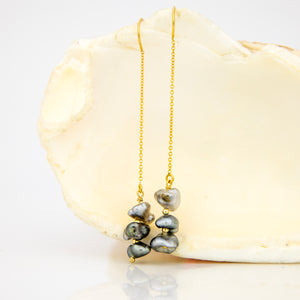 READY TO SHIP Civa Fiji Keshi Pearl Threader Earrings - 14k Gold Fill FJD$