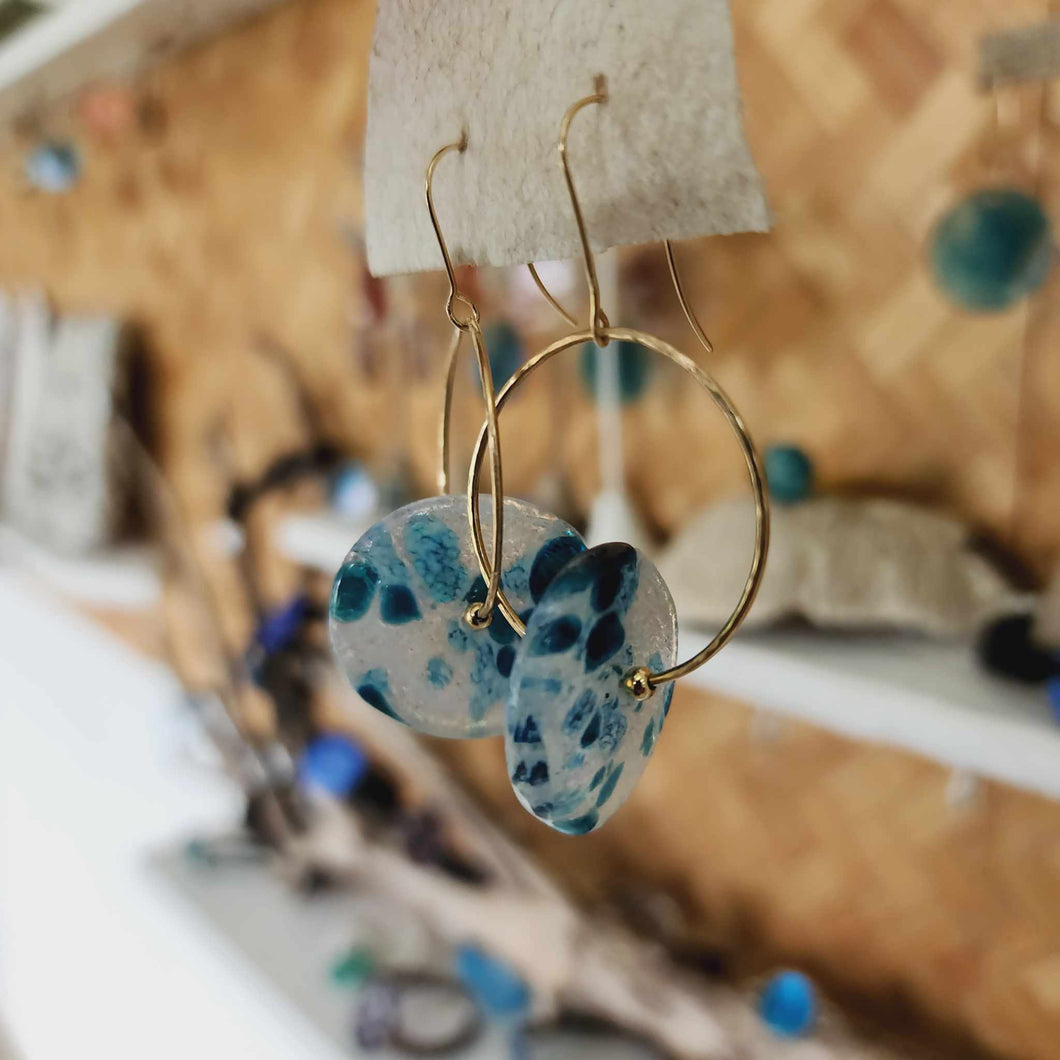 READY TO SHIP Adorn Pacific x Hot Glass Drop Earrings in 14k Gold Fill - FJD$
