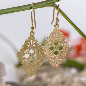 READY TO SHIP Diamond Masi Earrings in 18k Gold Vermeil - FJD$