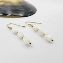 Load image into Gallery viewer, READY TO SHIP Mother of Pearl Drop Earrings - 14k Gold Fill FJD$
