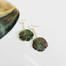 Load image into Gallery viewer, READY TO SHIP Hibiscus Mother of Pearl Drop Earrings - 14k Gold Fill FJD$
